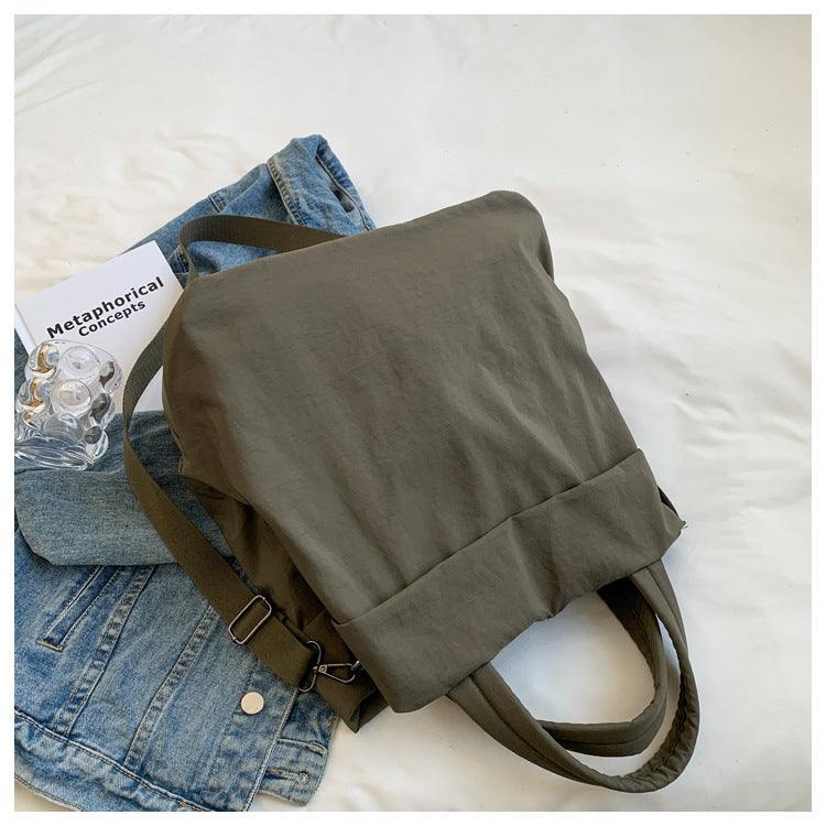 lulul Women's Casual Bag Ultra Light Large Bag Nylon Cloth Handbag Student Class Shoulder Crossbody Bag Canvas Bag