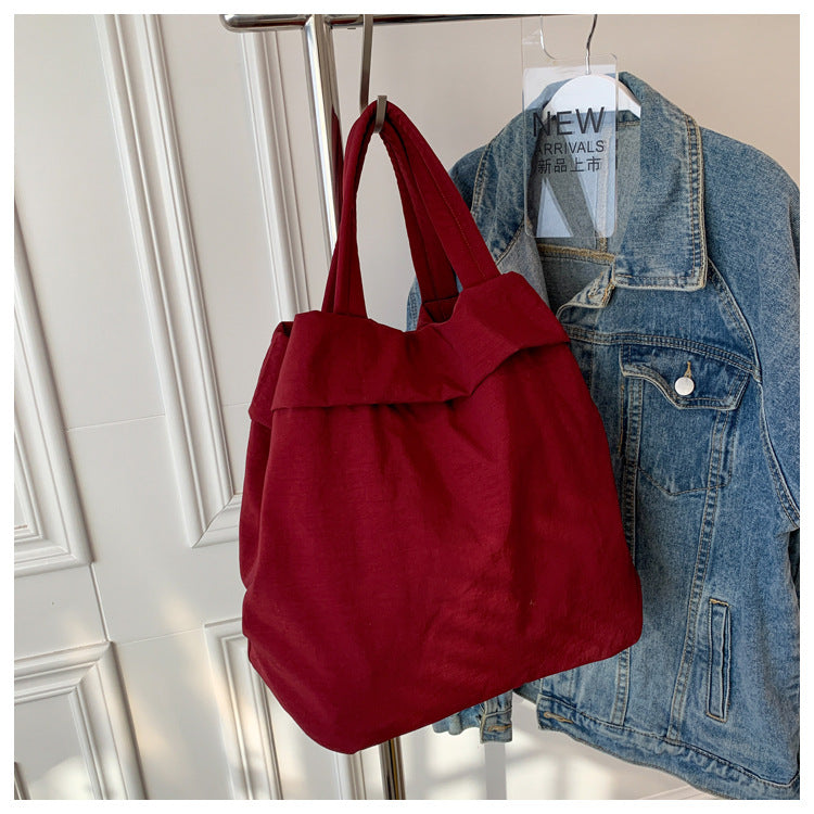 lulul Women's Casual Bag Ultra Light Large Bag Nylon Cloth Handbag Student Class Shoulder Crossbody Bag Canvas Bag