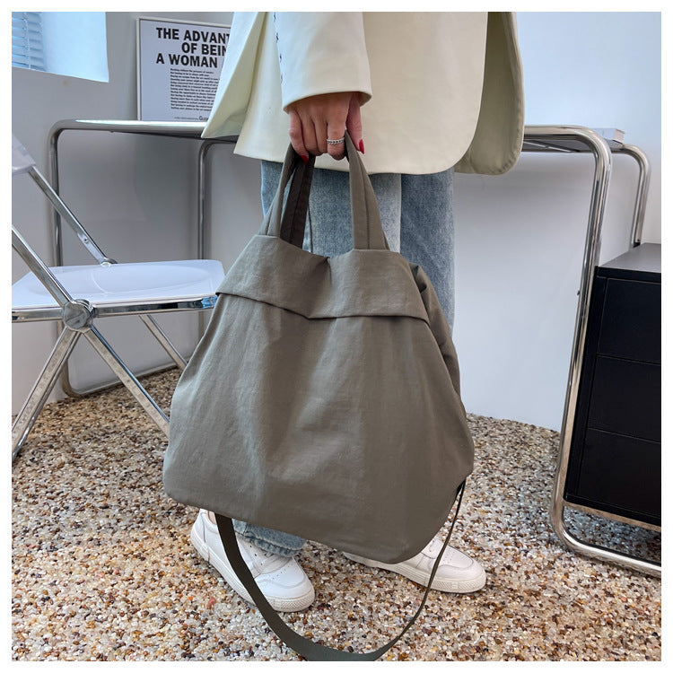 lulul Women's Casual Bag Ultra Light Large Bag Nylon Cloth Handbag Student Class Shoulder Crossbody Bag Canvas Bag