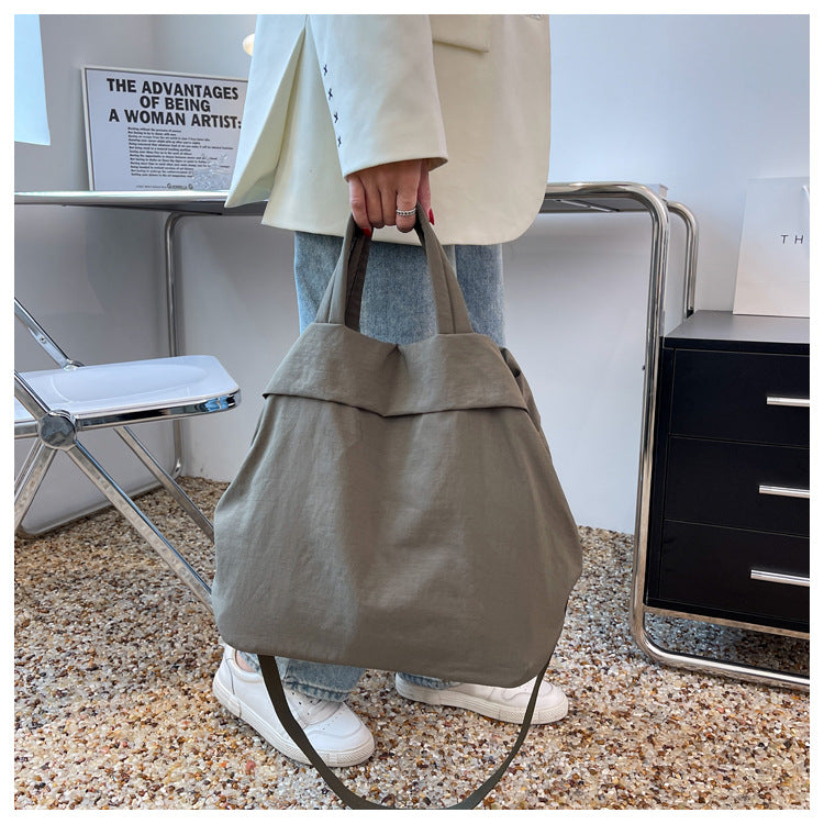 lulul Women's Casual Bag Ultra Light Large Bag Nylon Cloth Handbag Student Class Shoulder Crossbody Bag Canvas Bag