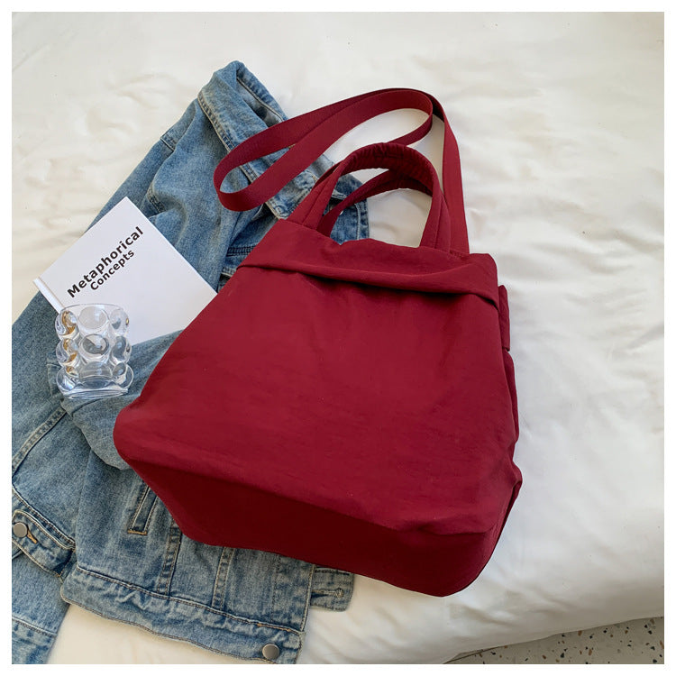 lulul Women's Casual Bag Ultra Light Large Bag Nylon Cloth Handbag Student Class Shoulder Crossbody Bag Canvas Bag