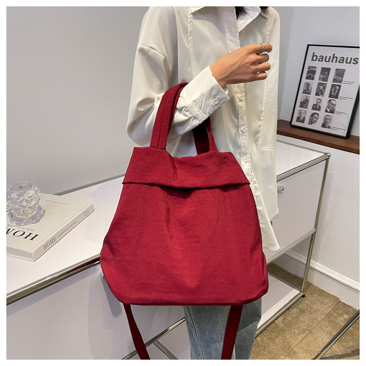lulul Women's Casual Bag Ultra Light Large Bag Nylon Cloth Handbag Student Class Shoulder Crossbody Bag Canvas Bag