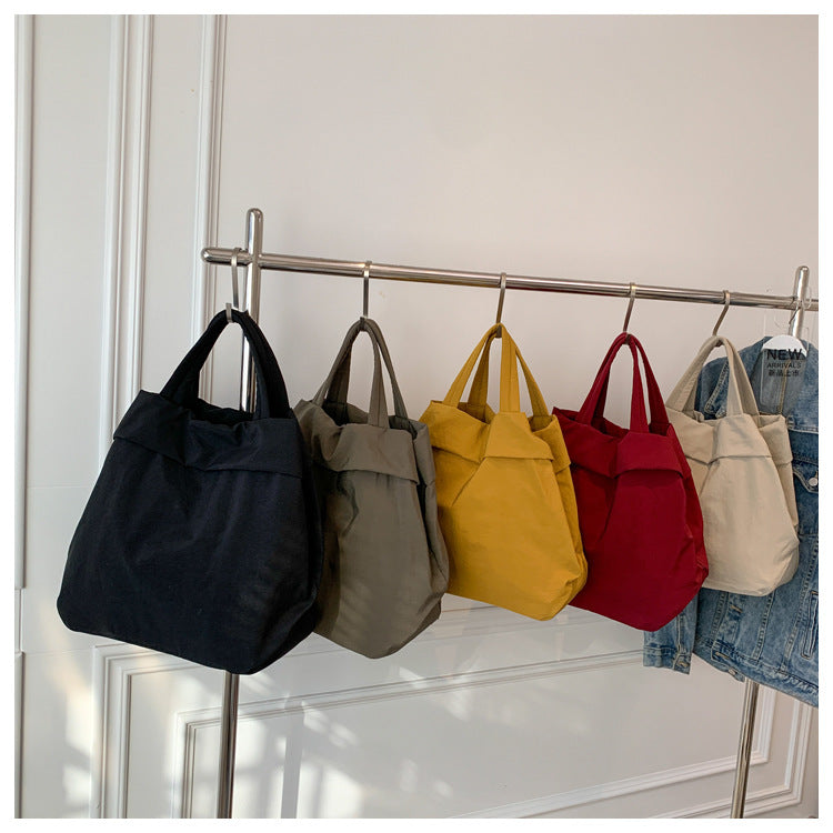 lulul Women's Casual Bag Ultra Light Large Bag Nylon Cloth Handbag Student Class Shoulder Crossbody Bag Canvas Bag