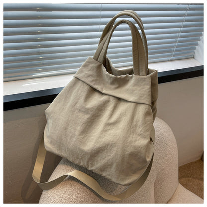 lulul Women's Casual Bag Ultra Light Large Bag Nylon Cloth Handbag Student Class Shoulder Crossbody Bag Canvas Bag