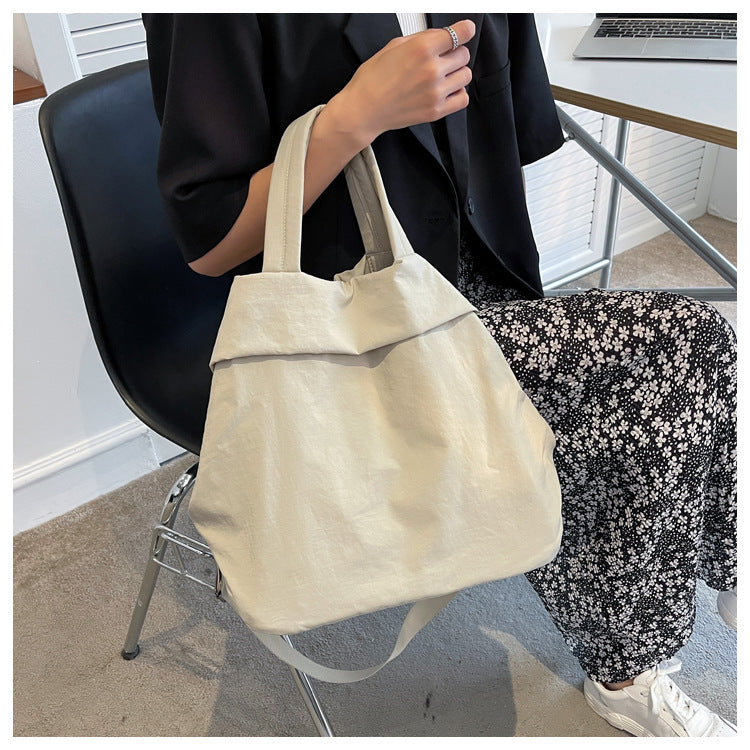 lulul Women's Casual Bag Ultra Light Large Bag Nylon Cloth Handbag Student Class Shoulder Crossbody Bag Canvas Bag