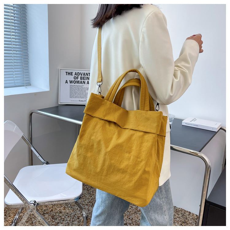lulul Women's Casual Bag Ultra Light Large Bag Nylon Cloth Handbag Student Class Shoulder Crossbody Bag Canvas Bag