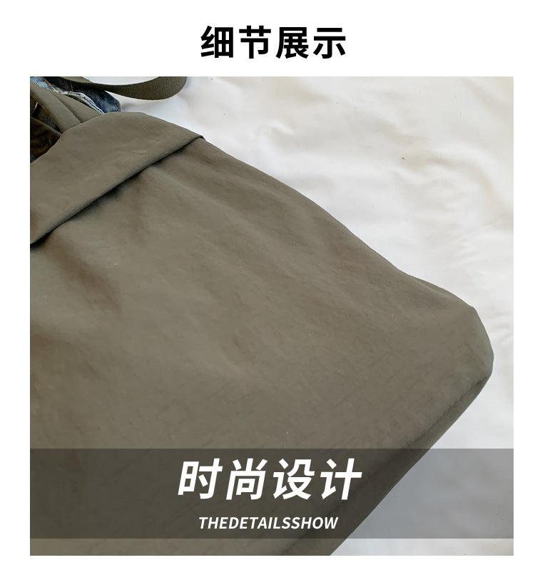 lulul Women's Casual Bag Ultra Light Large Bag Nylon Cloth Handbag Student Class Shoulder Crossbody Bag Canvas Bag