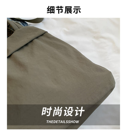 lulul Women's Casual Bag Ultra Light Large Bag Nylon Cloth Handbag Student Class Shoulder Crossbody Bag Canvas Bag