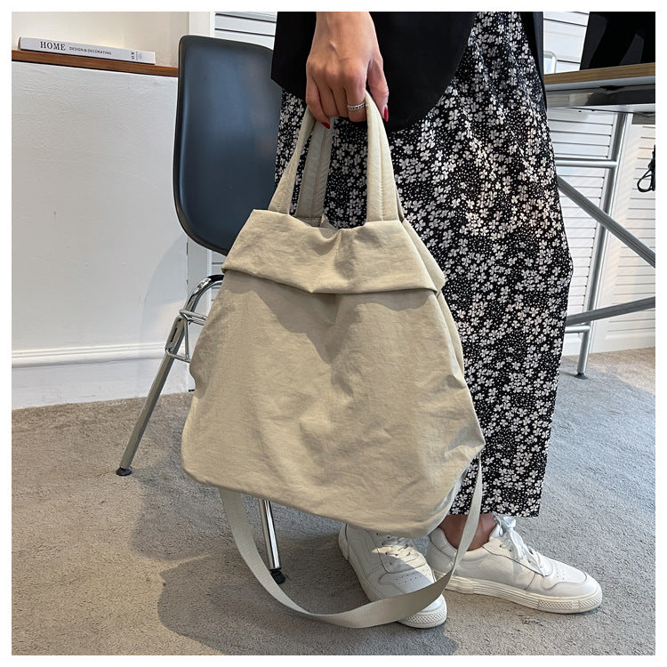 lulul Women's Casual Bag Ultra Light Large Bag Nylon Cloth Handbag Student Class Shoulder Crossbody Bag Canvas Bag