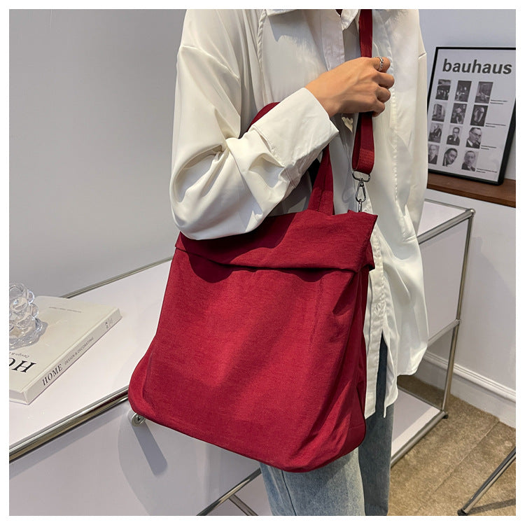 lulul Women's Casual Bag Ultra Light Large Bag Nylon Cloth Handbag Student Class Shoulder Crossbody Bag Canvas Bag