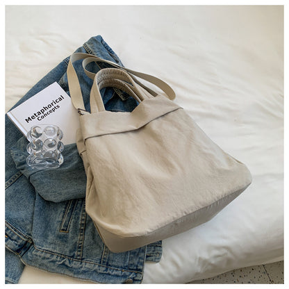 lulul Women's Casual Bag Ultra Light Large Bag Nylon Cloth Handbag Student Class Shoulder Crossbody Bag Canvas Bag