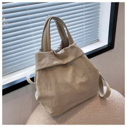 lulul Women's Casual Bag Ultra Light Large Bag Nylon Cloth Handbag Student Class Shoulder Crossbody Bag Canvas Bag
