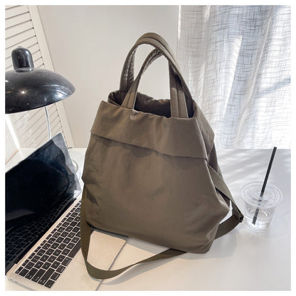 lulul Women's Casual Bag Ultra Light Large Bag Nylon Cloth Handbag Student Class Shoulder Crossbody Bag Canvas Bag