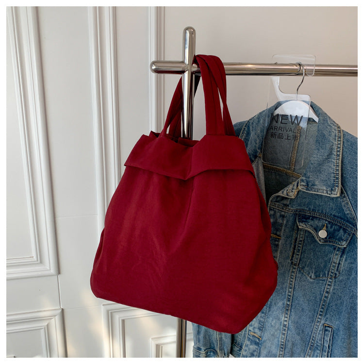 lulul Women's Casual Bag Ultra Light Large Bag Nylon Cloth Handbag Student Class Shoulder Crossbody Bag Canvas Bag