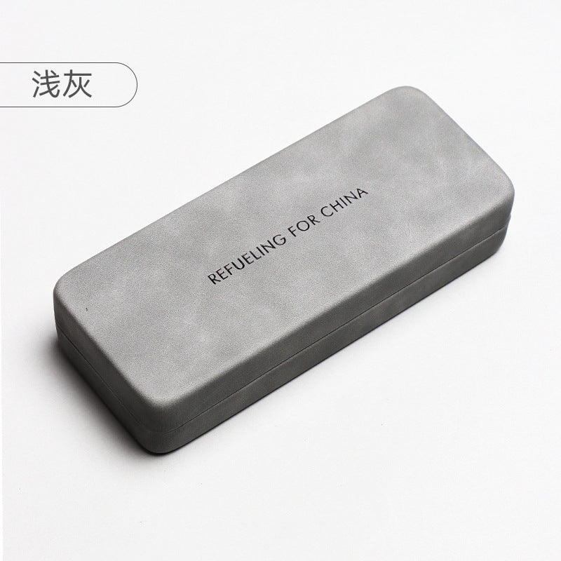 Glasses Case Black Leather Glasses Case PVC Nail Soft Bag Sunglasses Case Sunglasses Case Printable LOGO Batch