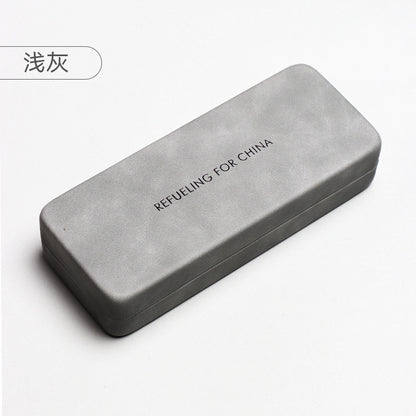 Glasses Case Black Leather Glasses Case PVC Nail Soft Bag Sunglasses Case Sunglasses Case Printable LOGO Batch