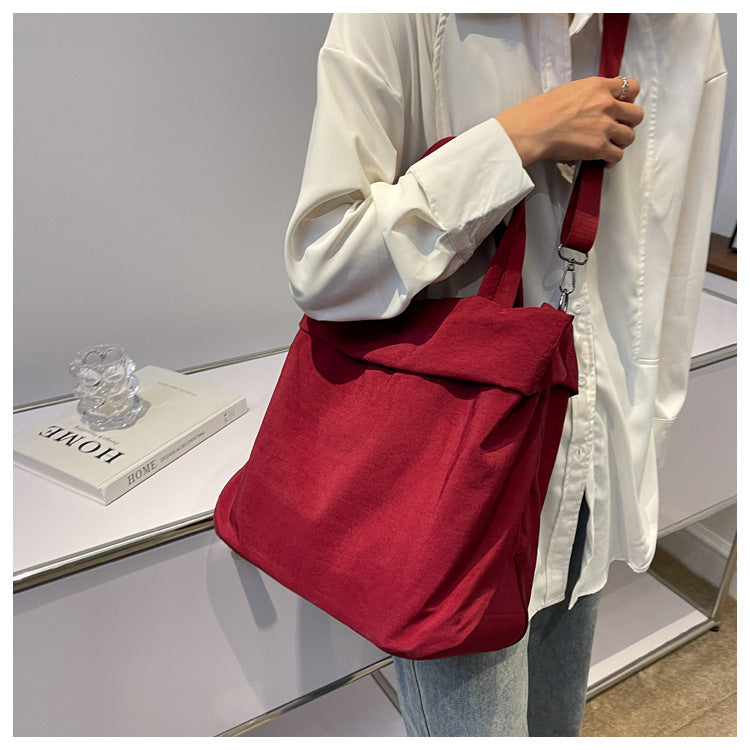 lulul Women's Casual Bag Ultra Light Large Bag Nylon Cloth Handbag Student Class Shoulder Crossbody Bag Canvas Bag