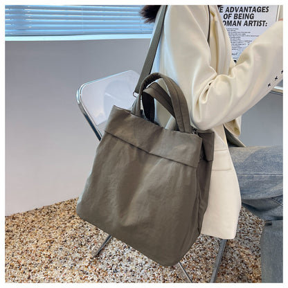 lulul Women's Casual Bag Ultra Light Large Bag Nylon Cloth Handbag Student Class Shoulder Crossbody Bag Canvas Bag