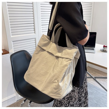 lulul Women's Casual Bag Ultra Light Large Bag Nylon Cloth Handbag Student Class Shoulder Crossbody Bag Canvas Bag