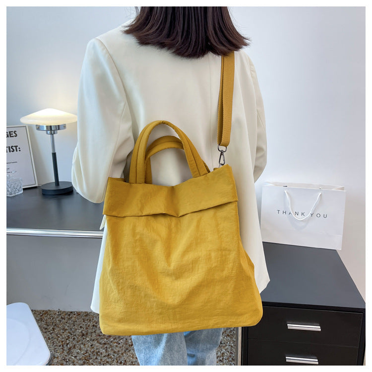lulul Women's Casual Bag Ultra Light Large Bag Nylon Cloth Handbag Student Class Shoulder Crossbody Bag Canvas Bag
