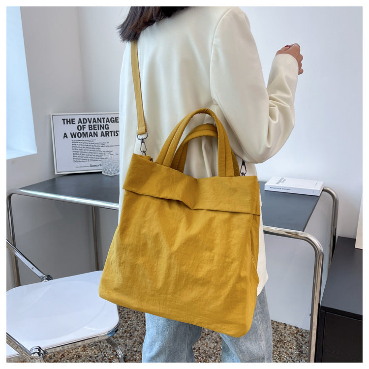 lulul Women's Casual Bag Ultra Light Large Bag Nylon Cloth Handbag Student Class Shoulder Crossbody Bag Canvas Bag