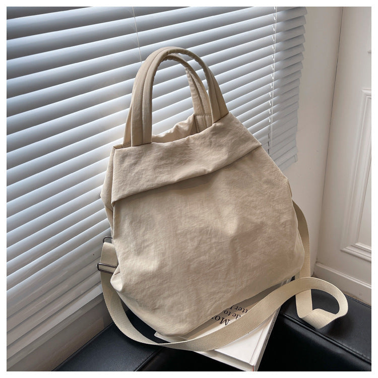 lulul Women's Casual Bag Ultra Light Large Bag Nylon Cloth Handbag Student Class Shoulder Crossbody Bag Canvas Bag