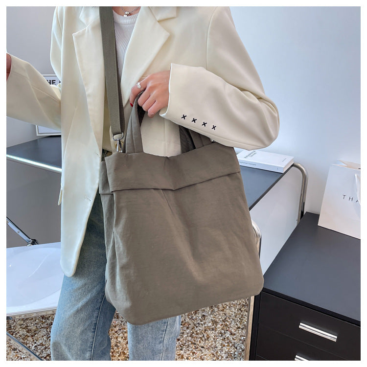 lulul Women's Casual Bag Ultra Light Large Bag Nylon Cloth Handbag Student Class Shoulder Crossbody Bag Canvas Bag