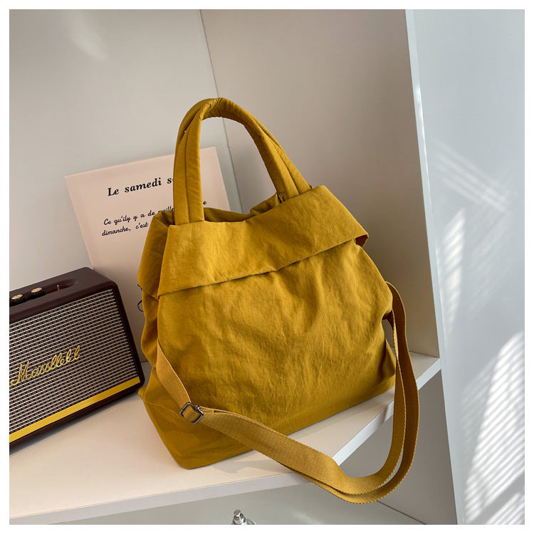 lulul Women's Casual Bag Ultra Light Large Bag Nylon Cloth Handbag Student Class Shoulder Crossbody Bag Canvas Bag