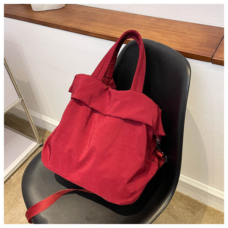 lulul Women's Casual Bag Ultra Light Large Bag Nylon Cloth Handbag Student Class Shoulder Crossbody Bag Canvas Bag