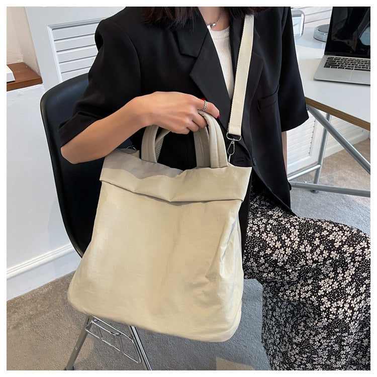 lulul Women's Casual Bag Ultra Light Large Bag Nylon Cloth Handbag Student Class Shoulder Crossbody Bag Canvas Bag