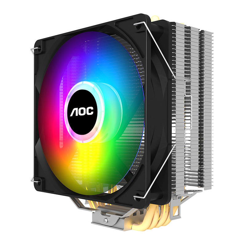 AOC Ice Dragon 400 desktop computer CPU radiator 4 heat pipe colorful mute full platform temperature control CPU fan