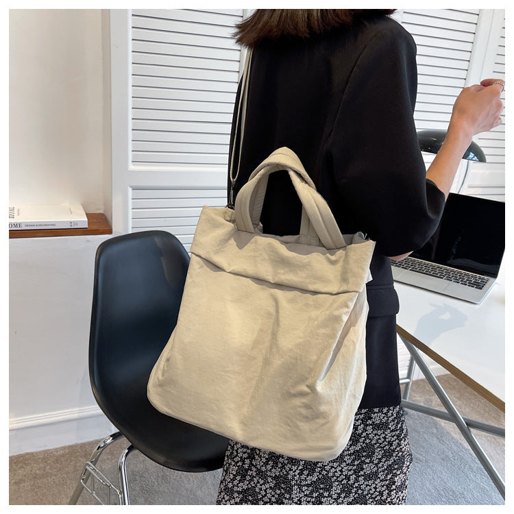 lulul Women's Casual Bag Ultra Light Large Bag Nylon Cloth Handbag Student Class Shoulder Crossbody Bag Canvas Bag
