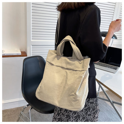 lulul Women's Casual Bag Ultra Light Large Bag Nylon Cloth Handbag Student Class Shoulder Crossbody Bag Canvas Bag