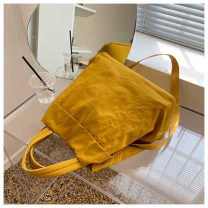 lulul Women's Casual Bag Ultra Light Large Bag Nylon Cloth Handbag Student Class Shoulder Crossbody Bag Canvas Bag