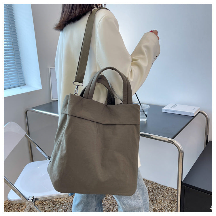 lulul Women's Casual Bag Ultra Light Large Bag Nylon Cloth Handbag Student Class Shoulder Crossbody Bag Canvas Bag