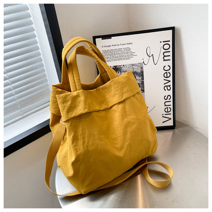 lulul Women's Casual Bag Ultra Light Large Bag Nylon Cloth Handbag Student Class Shoulder Crossbody Bag Canvas Bag