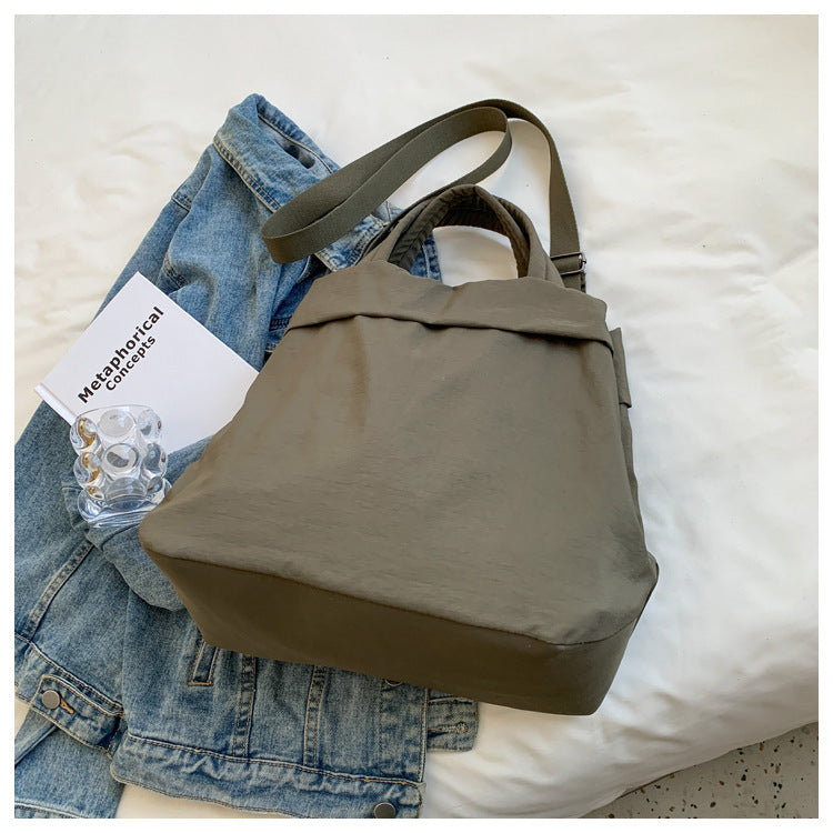 lulul Women's Casual Bag Ultra Light Large Bag Nylon Cloth Handbag Student Class Shoulder Crossbody Bag Canvas Bag