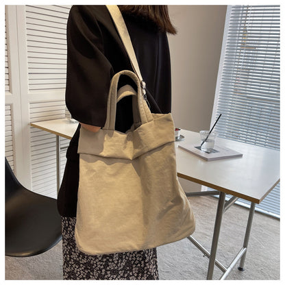 lulul Women's Casual Bag Ultra Light Large Bag Nylon Cloth Handbag Student Class Shoulder Crossbody Bag Canvas Bag