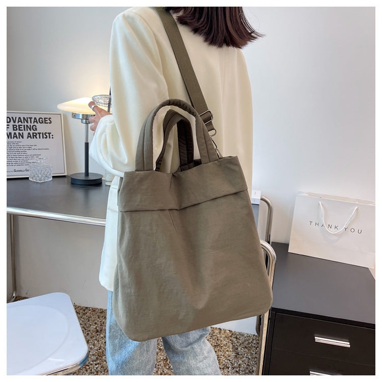 lulul Women's Casual Bag Ultra Light Large Bag Nylon Cloth Handbag Student Class Shoulder Crossbody Bag Canvas Bag