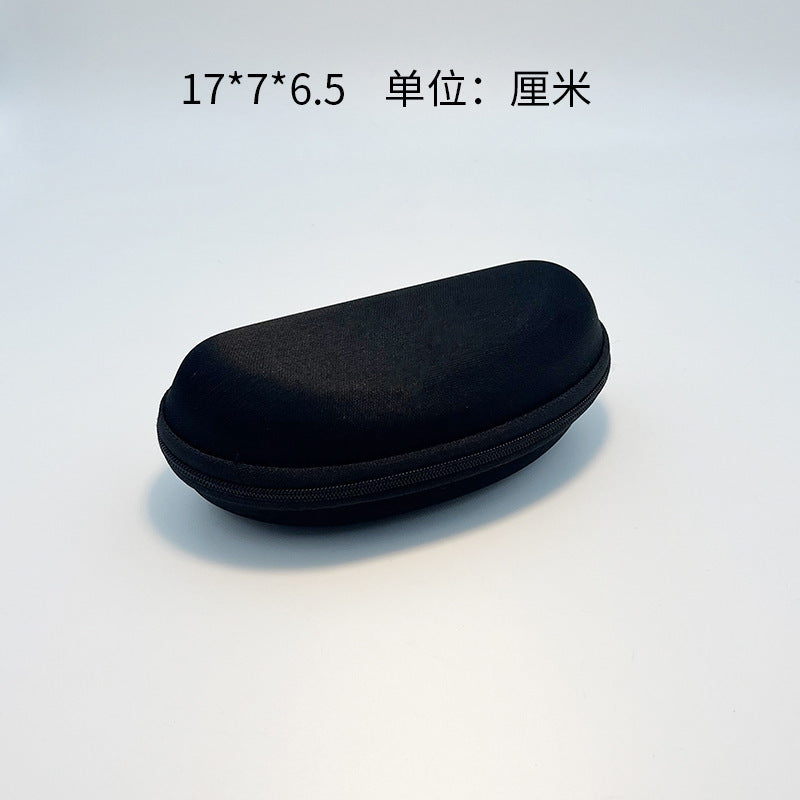 Glasses Case Black Leather Glasses Case PVC Nail Soft Bag Sunglasses Case Sunglasses Case Printable LOGO Batch