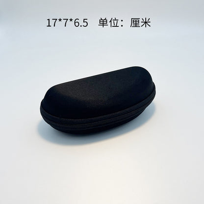 Glasses Case Black Leather Glasses Case PVC Nail Soft Bag Sunglasses Case Sunglasses Case Printable LOGO Batch