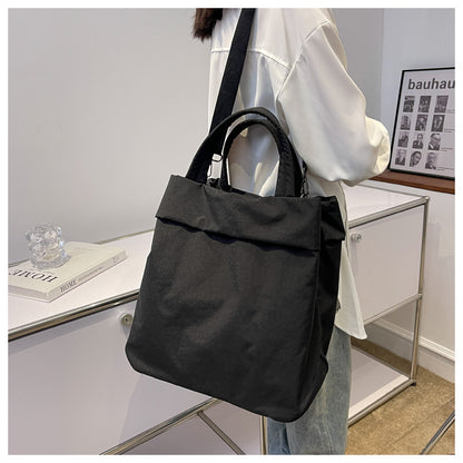lulul Women's Casual Bag Ultra Light Large Bag Nylon Cloth Handbag Student Class Shoulder Crossbody Bag Canvas Bag
