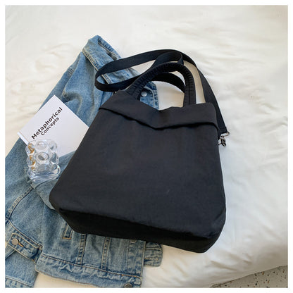 lulul Women's Casual Bag Ultra Light Large Bag Nylon Cloth Handbag Student Class Shoulder Crossbody Bag Canvas Bag