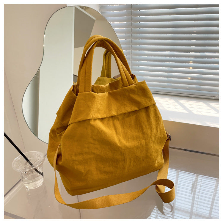 lulul Women's Casual Bag Ultra Light Large Bag Nylon Cloth Handbag Student Class Shoulder Crossbody Bag Canvas Bag