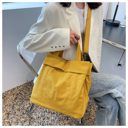 lulul Women's Casual Bag Ultra Light Large Bag Nylon Cloth Handbag Student Class Shoulder Crossbody Bag Canvas Bag