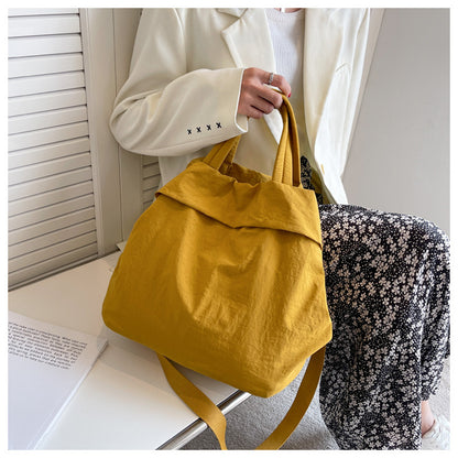 lulul Women's Casual Bag Ultra Light Large Bag Nylon Cloth Handbag Student Class Shoulder Crossbody Bag Canvas Bag