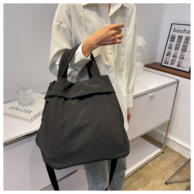 lulul Women's Casual Bag Ultra Light Large Bag Nylon Cloth Handbag Student Class Shoulder Crossbody Bag Canvas Bag