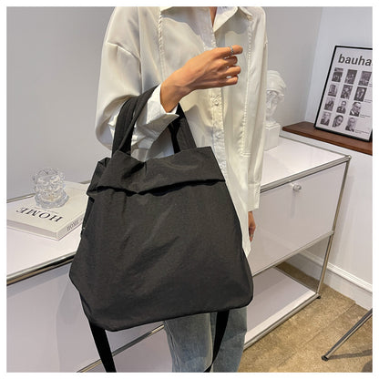 lulul Women's Casual Bag Ultra Light Large Bag Nylon Cloth Handbag Student Class Shoulder Crossbody Bag Canvas Bag