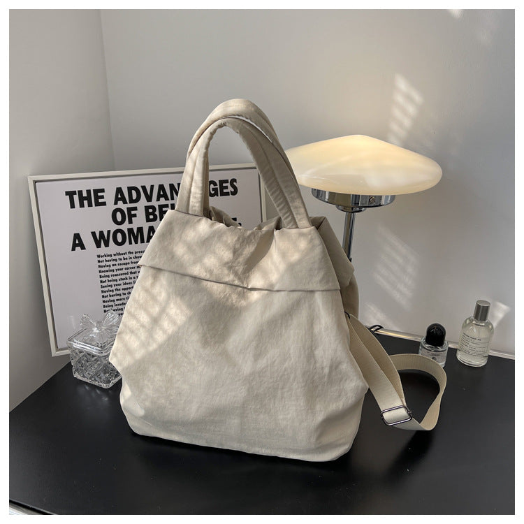 lulul Women's Casual Bag Ultra Light Large Bag Nylon Cloth Handbag Student Class Shoulder Crossbody Bag Canvas Bag