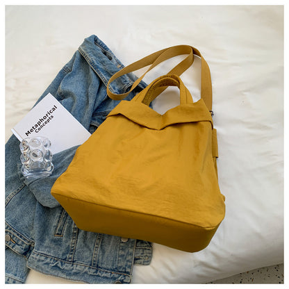 lulul Women's Casual Bag Ultra Light Large Bag Nylon Cloth Handbag Student Class Shoulder Crossbody Bag Canvas Bag
